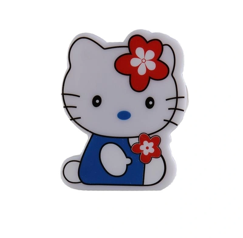 OEM W080 White cute cat shape with Flower LED SMD mini switch plug in night light with 0.6W and 110V or 220V 1