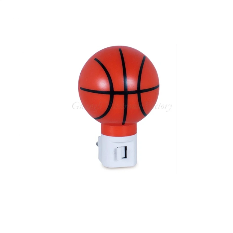 A61-B basketball plastic mini plug in night light on off with bulb CE ROHs certificate approved 1