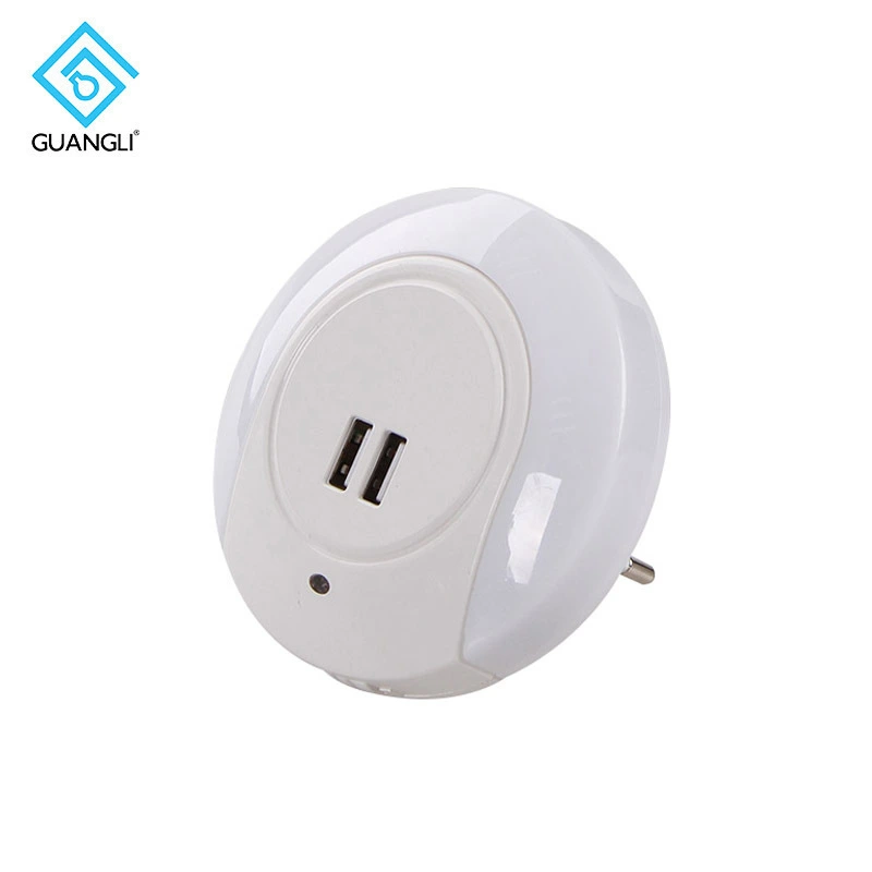 OEM EU UK US plugled night lamp USB recharge ABS cover Wall in 1