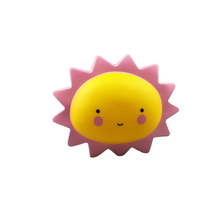 LED Creative Cute sun with facial expression ECO-ABS battery cartoon night light gift for Children Baby Kids 1
