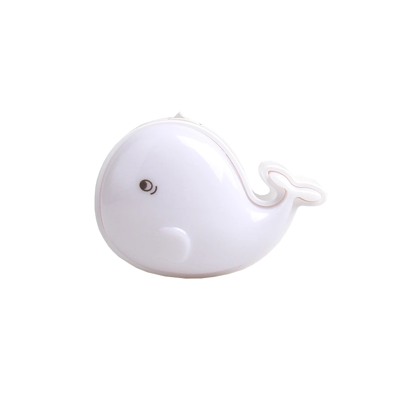 W045 cute cartoon whale shape 3SMD mini switch plug in night light 0.6W AC 110V or 220V 1