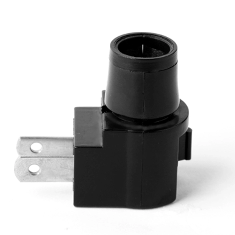 black color lamp holder socket types bulb E12 ETL electrical plug in night light base black color 1