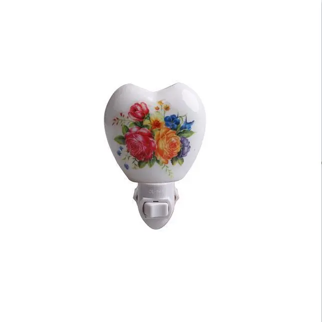 GL-TC27 OEM flower Ceramic Night light for living room lamp as decoration and good for health 1