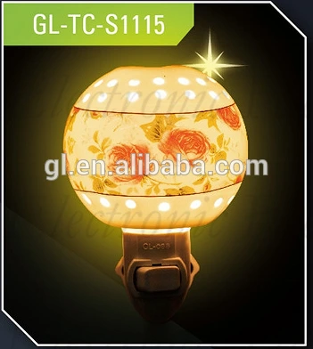 ETLCE SAA BS round porcelain ceramic decoration traditional night light sensor switch bulb with 110V and 220V and 5 or 7 W 1