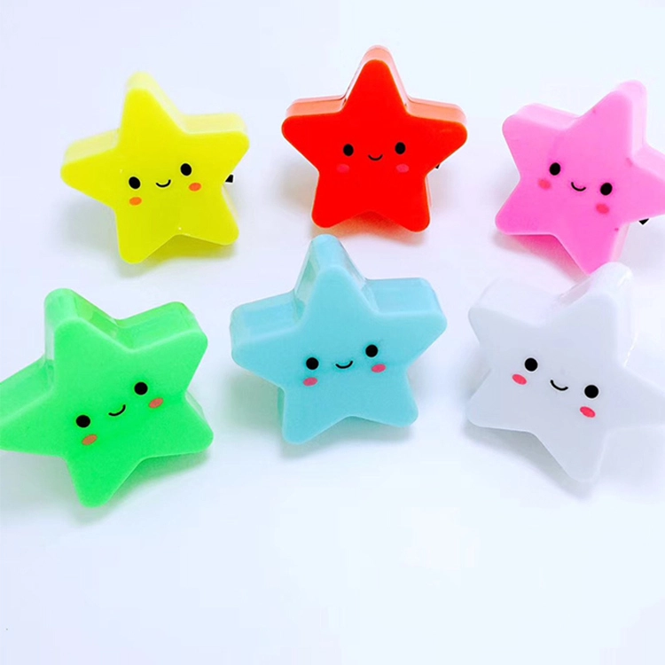 W096 4SMD mini switch plug in star with smile face room usageFornight lightBaby Bedroom child cute gift 1