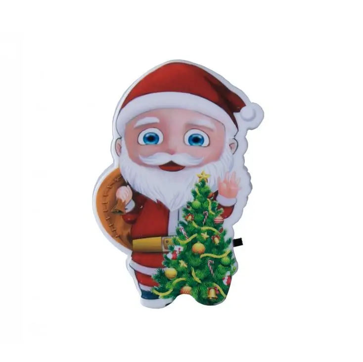 W086 US mini switch plug in xmas christmas trees Santa Claus led night light For Baby Bedroom 1