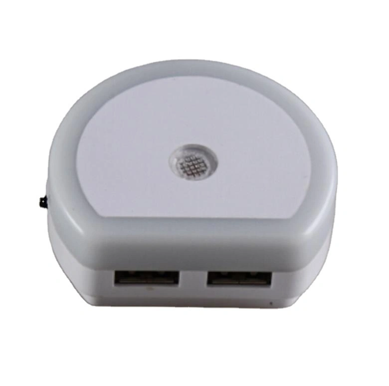 mini switch plug in Dual USB Night Light charger Lamp with Automatic Dusk to Dawn Sensor 0.6W AC 110V 220V USB02 1