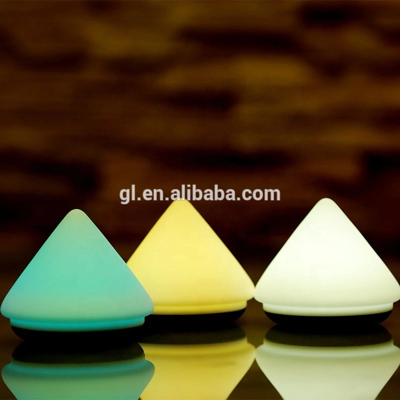 Bedroom Atmosphere Lamp creative volcano shape Rechargeable Hand Pat Touch Control Color Changing LED Silicone Gel Night Light 1