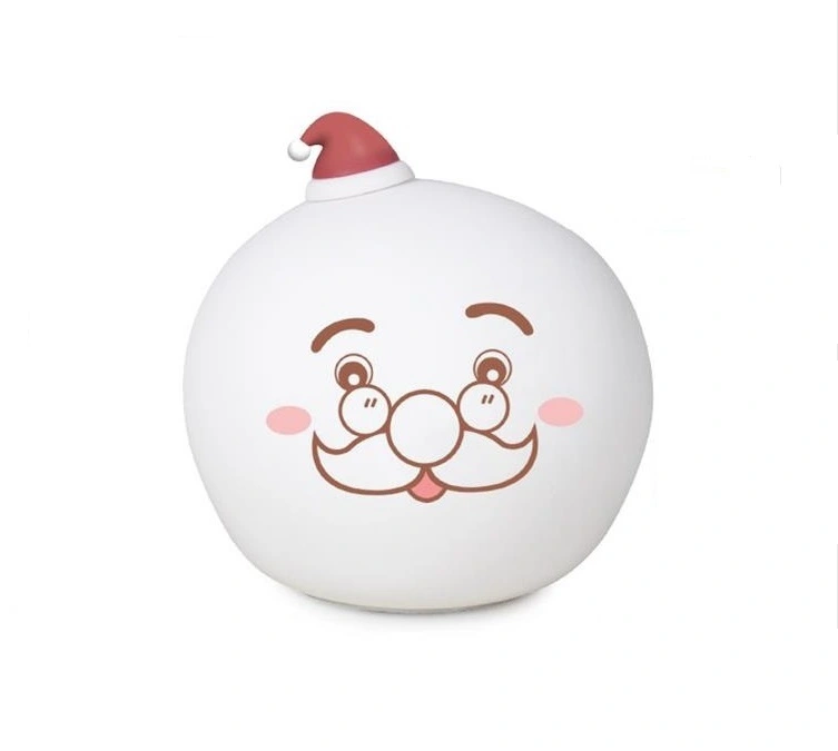 LED OEM Creative Santa Claus Touch Tap Control battery Christmas night light For Children Baby Kids Lamp Multicolor Silicone 1