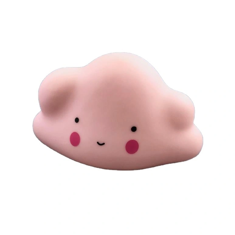 LED OEM Creative cute cloud with face expression battery night light ECO-ABS For Children Baby Kids gift 1