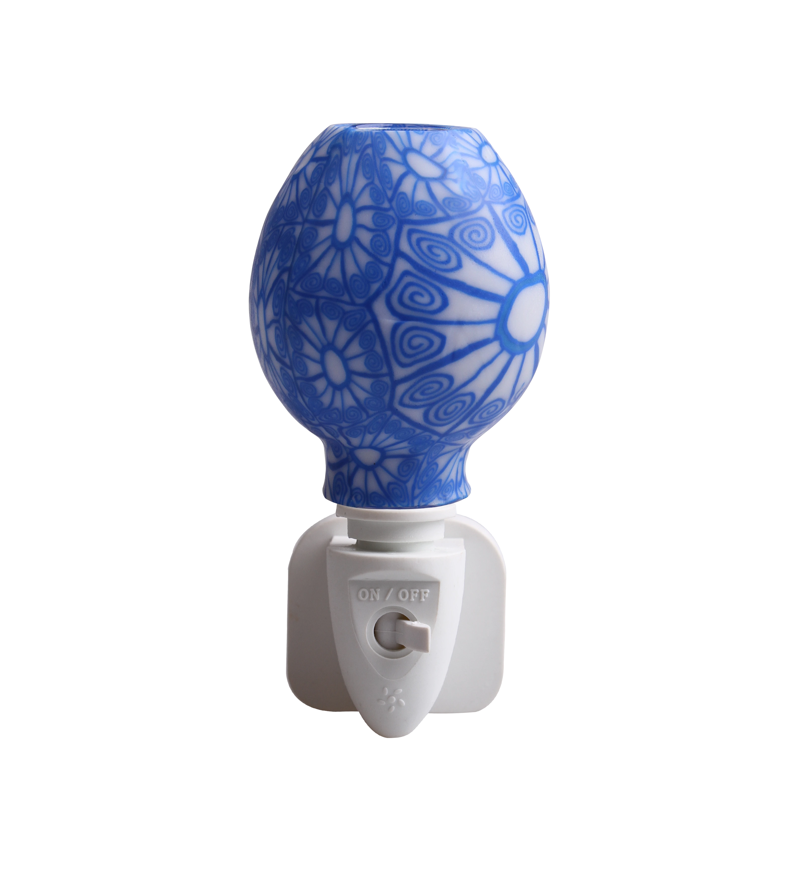 GL-RT06 OEM Purple Mosaic design Aroma Essential Oil soft Art glass night light for home decoration 1