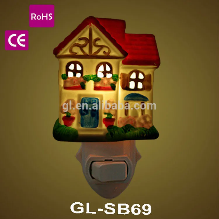 fragrant lamp 50-60hz decorative lamp modern ceramic night light with small house design 1
