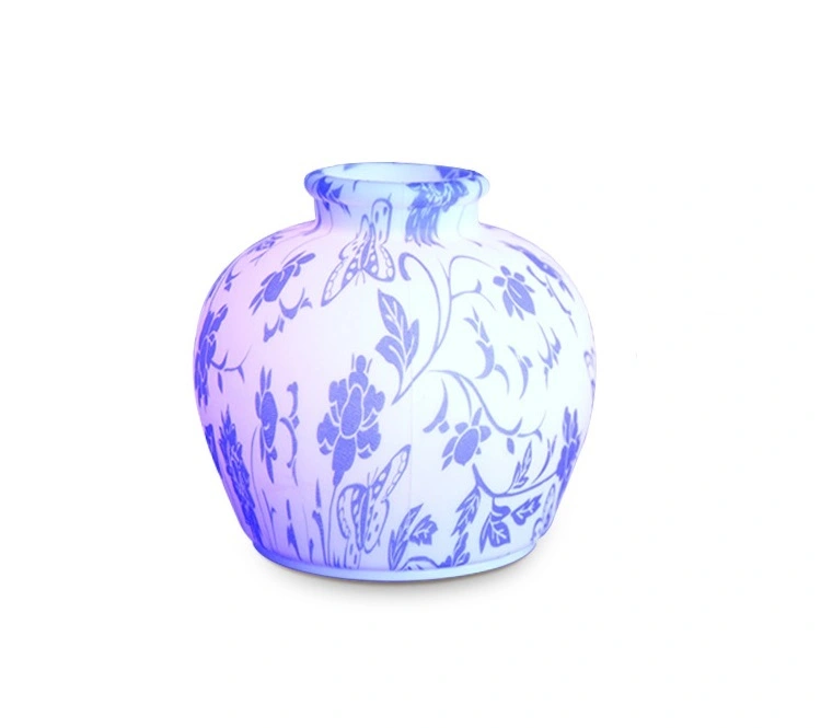 New style OEM 7- color Silicone blue and white porcelain Touch Tap Control battery night light For Children Baby Kids Lamp 1