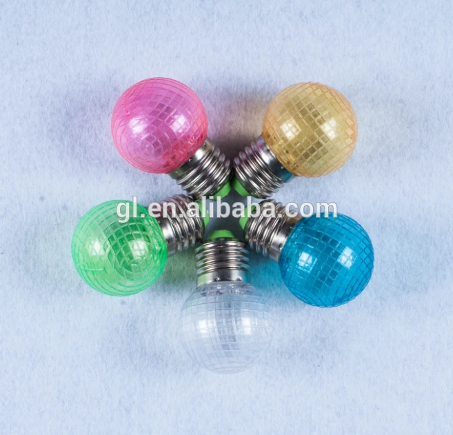 1w decoration colorful e27 led bulb P3 7 SMD 1