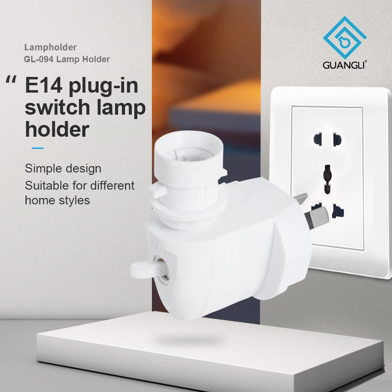 Wholesale E14 Night Light Socket With Plug In and Switch On-Off Convenient Night Bulb Sockets for Baby Children Wall Base 1