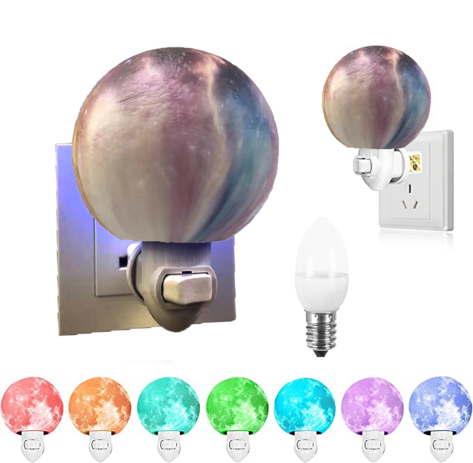 USA GL-HSXK8 Astral Color-changing moon light LED bulb with lamp base LED night light for Bedroom decoration 1
