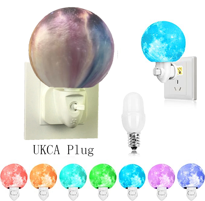 UKCA GL-HSXK8 Chroma Color-changing moon light LED bulb with lamp base LED night light for Bedroom decoration 1