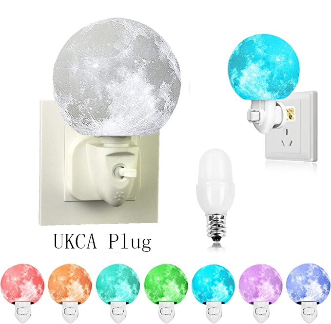 GL-HS8 Multi-color LED changing moon atmosphere UKCA with lamp holder children's night light for Bedroom decoration 1