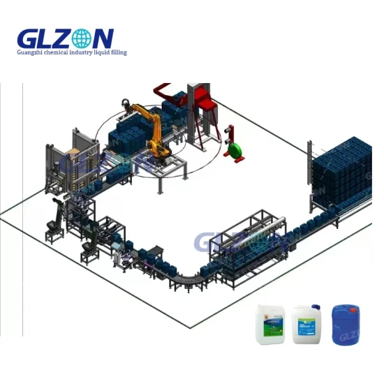 Fully Automatic 23kg Glacial Acetic Acid Can Weight Filling Machine 1