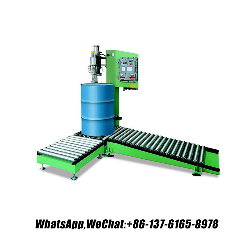 Liquid Surface Pallet Packaging Machine, 200kg Real Stone Paint Packaging Machine Factory Liquid Surface Factory,drum filling nozzle,drum filling system