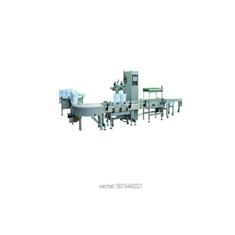 2 – Head In-line Automatic Net Weight Filling & Crimp Closing Machine for Gallon to Pail Containers with POP Fill Cart 1