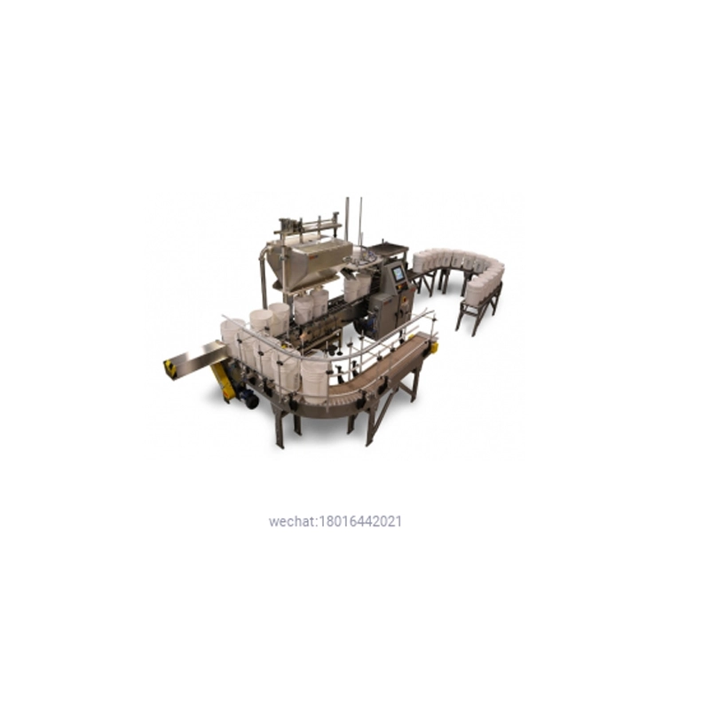 2-Head In-line Automatic Net Weight Pail Filling & Closing Machine for 1/2 Pint to Pails with DFS Fill Cart 1
