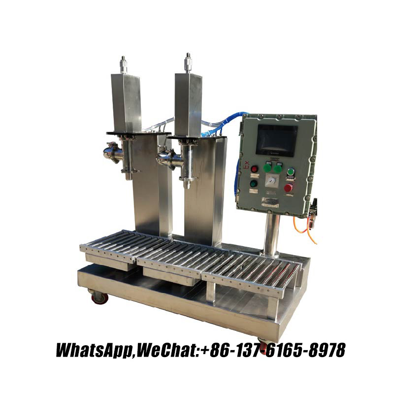 paint filling machine,5L plastic bottle pouch filler,Automatic Double Gun Filling Machine 5L