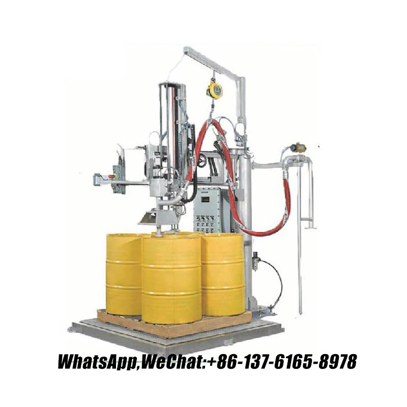 Automatic Drum and IBC Tote Filling Machine | High-Precision Liquid Filling Equipment for Drums & Totes 自动桶式灌装机,桶式灌装枪,油桶灌装机