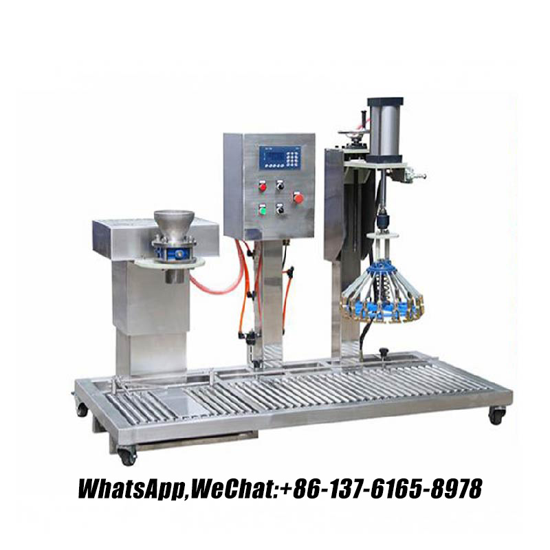 Real Stone Paint Explosion-proof Filling Machine with a Crown Lid, Easy to Operate with Touch Screen 真石漆填充机,作简单,触摸屏