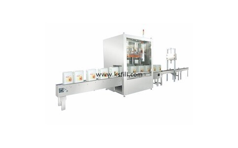 KS-35 Series Fully Automatic Liquid Filling Line  Key Features: 1