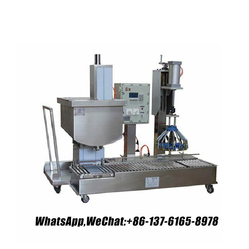 Jerry Can Explosion-proof Solvent Filling Machine, Fully Automatic Filling Machine - Faster Automatic Weighing Equipment 200L防爆活性剂灌装机,自动灌装生产线,化工液体灌装机