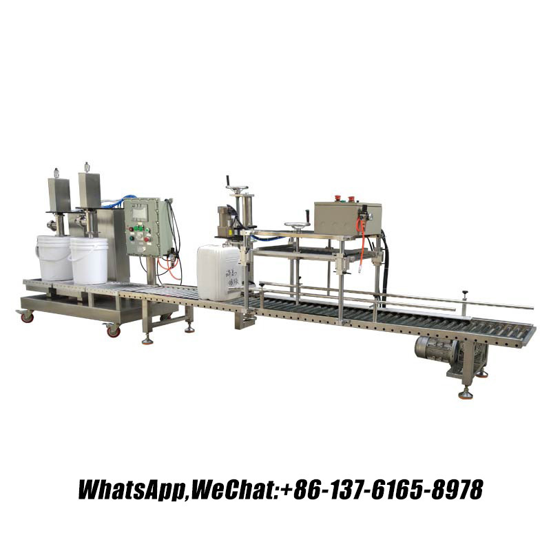 2 Nozzles Semi Auto Ex-Proof Filling Machine for Cleaning Paint 2喷嘴油漆填充机,半自动填充机,自动填充机