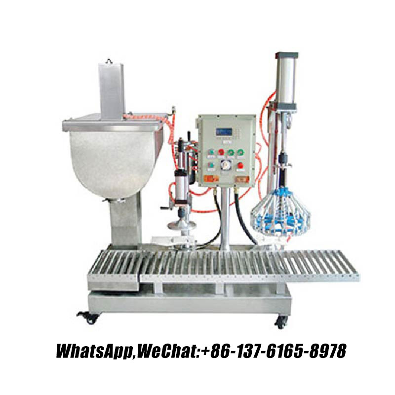 25 Liter Pail Filling Equipment for Glue Paint Liquid Filling Machine with Gland 25升桶装机,膏体灌装机,洗发水灌装机