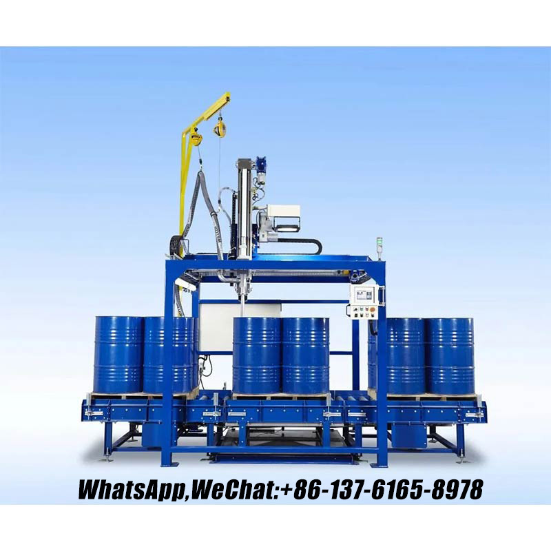 Efficient 200L Liquid Filler with Gear Motor and PLC Control 半自动液体灌装,液体灌装自动化,半自动灌装线
