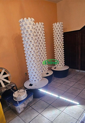 3 x 12P20 hydroponické věžové systémy v Mexiku 1