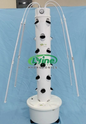 Mauritius 4P6 hydroponic tower system with lights 1