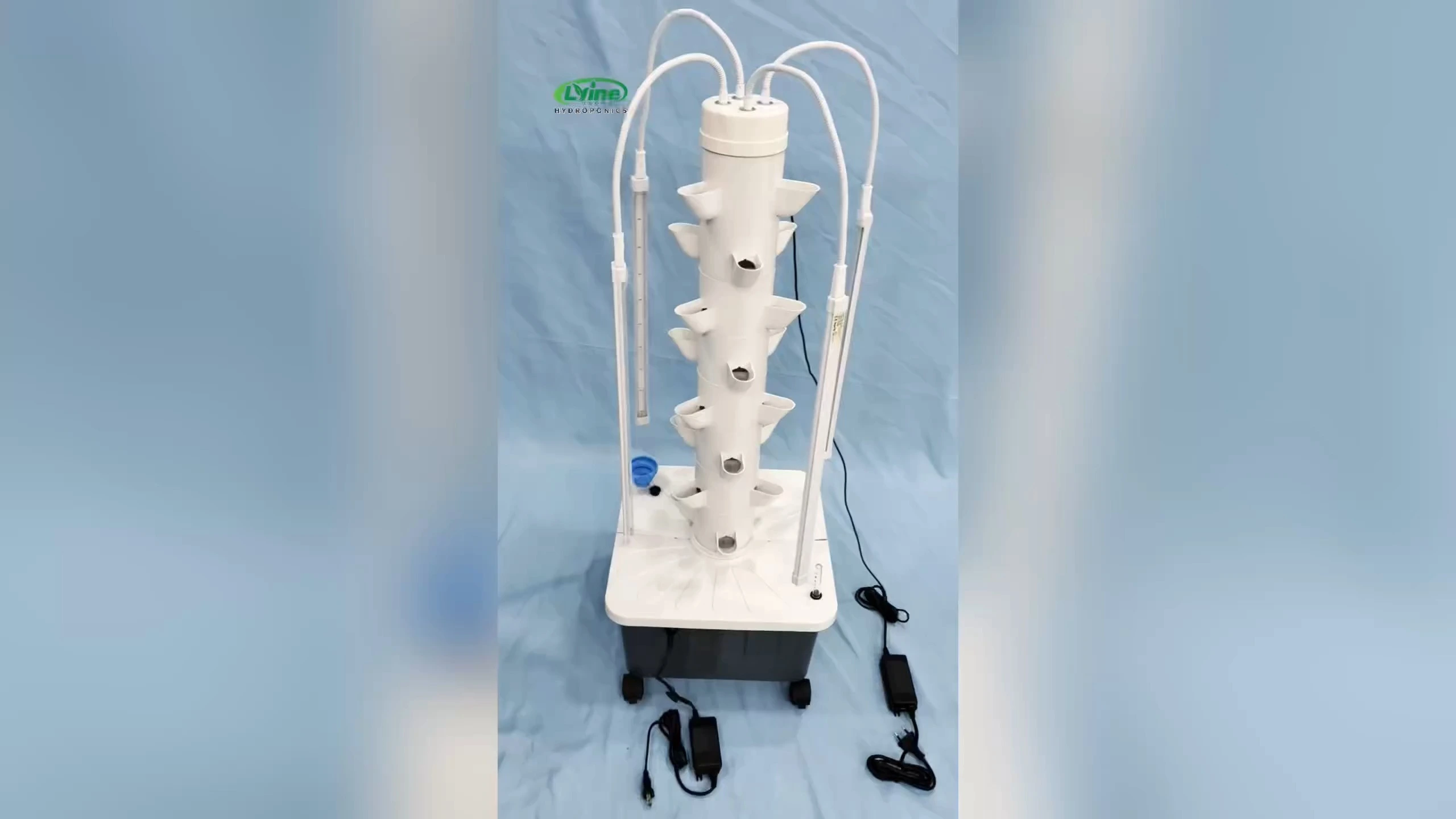 Oibriú túr hidropónach ingearach agus léiriú plandála