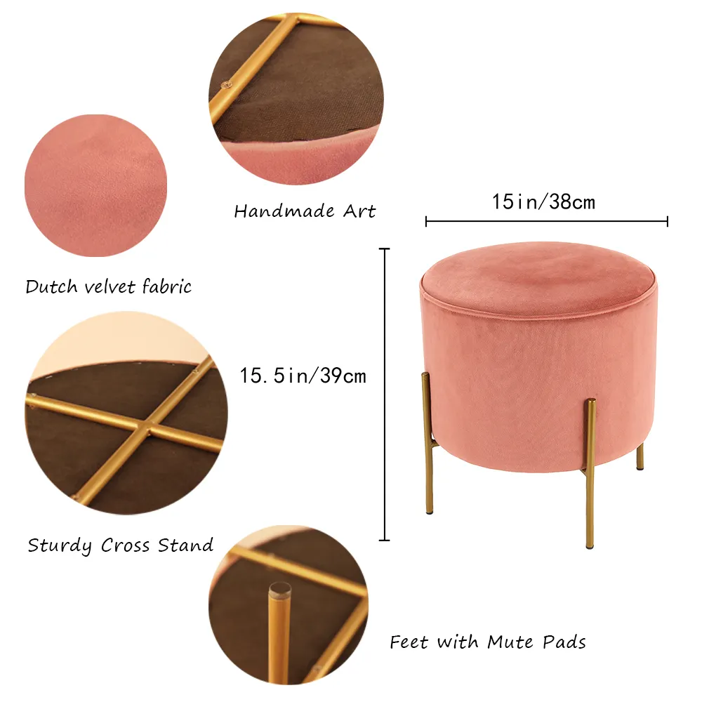 Footstool Round Ottoman by NEW IMAGE 9