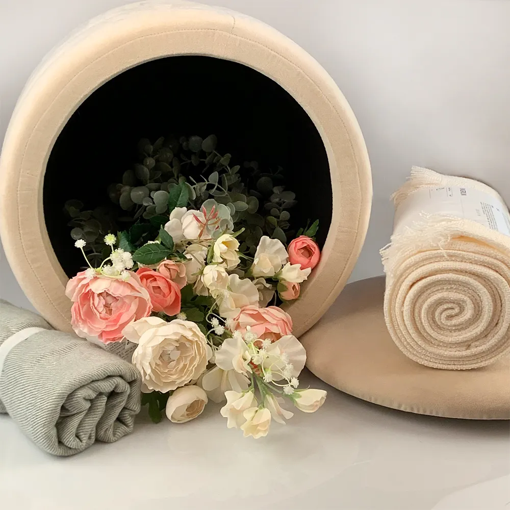 Round Storage Pouffe Wholesale - NEW IMAGE 7