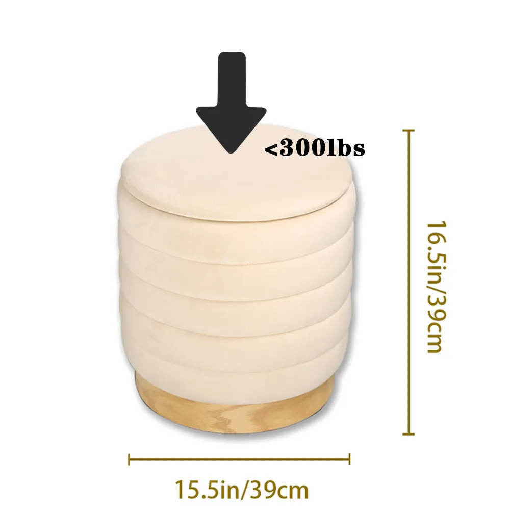 Round Storage Pouffe Wholesale - NEW IMAGE 13