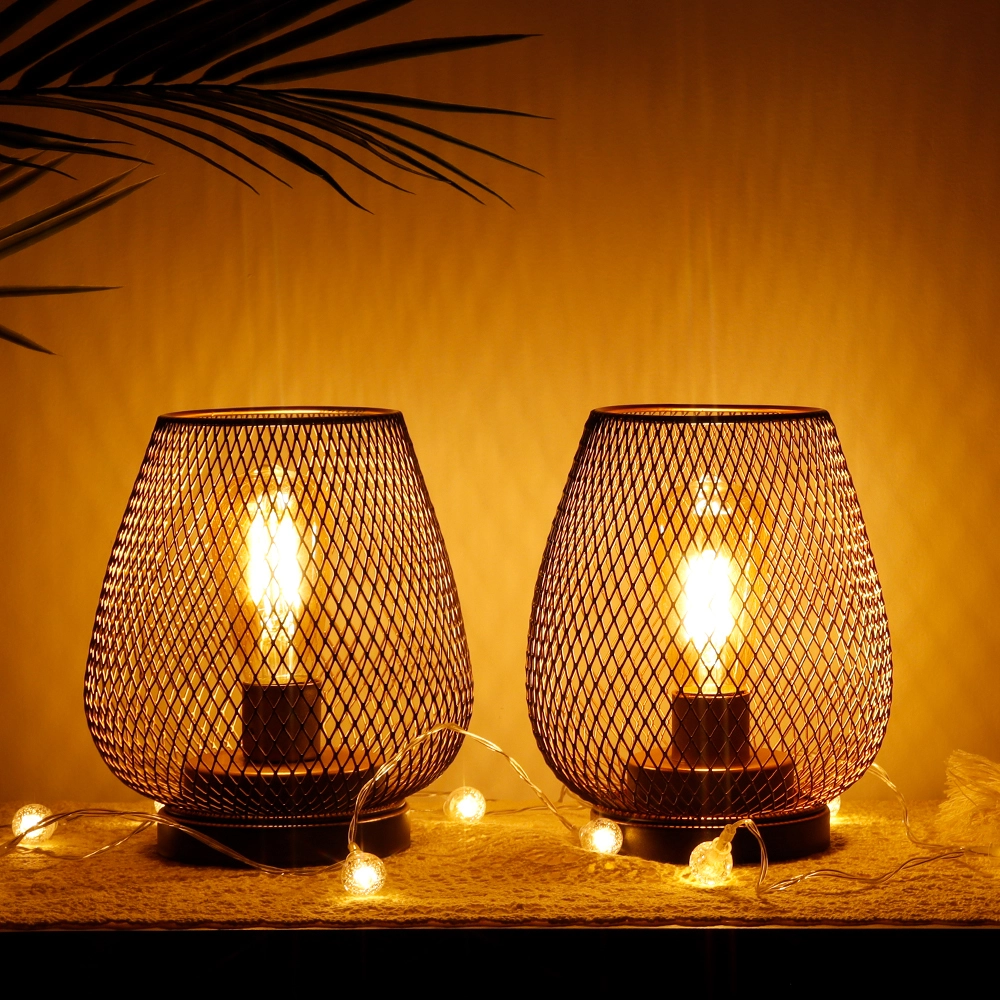 Lampa Tábla le Battery bolgán faoi stiúir Lampaí Powered Bonn Miotail Seomraí Leapa Seomra suí Oíche Solas Tirim -30130 1