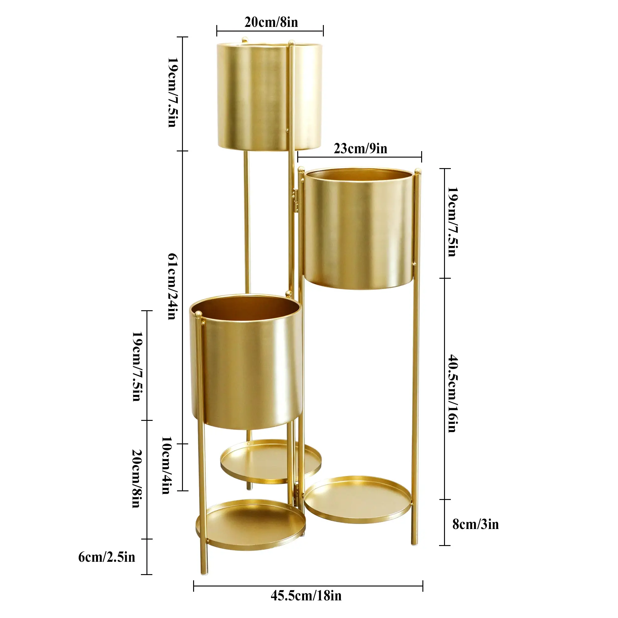 Gold Planter Stand Contemporary Wholesale - NEW IMAGE 2