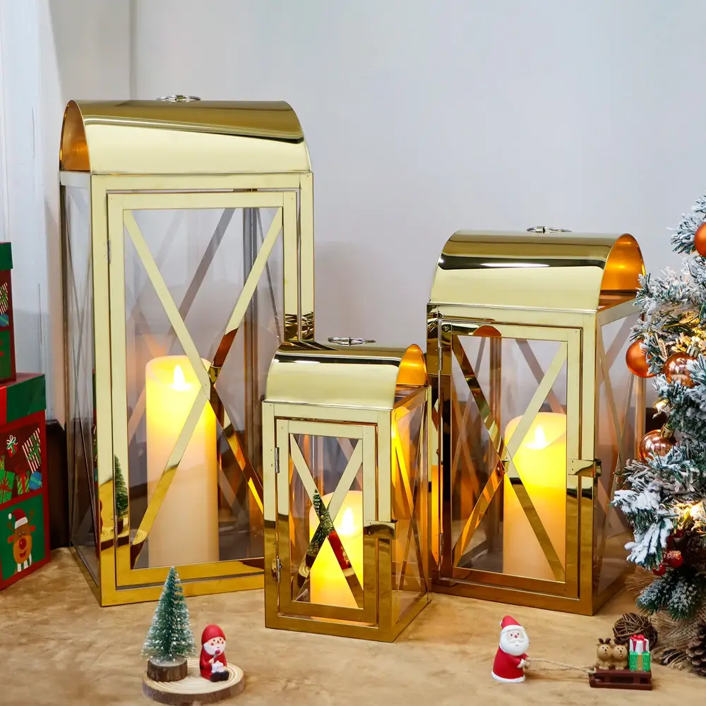 Christmas Lantern with Candle NO - - NEW IMAGE 3