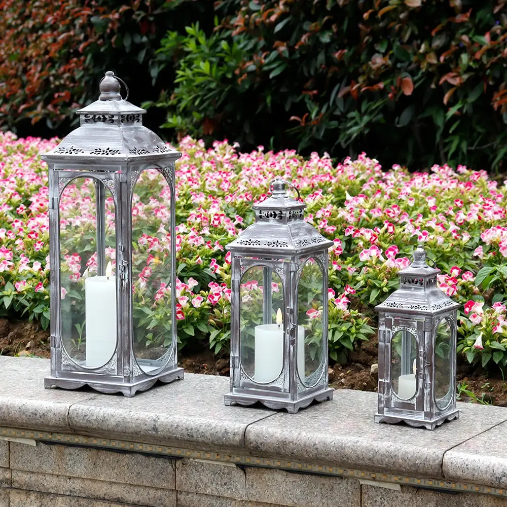 Black Candle Lantern Silver by NEW IMAGE 2