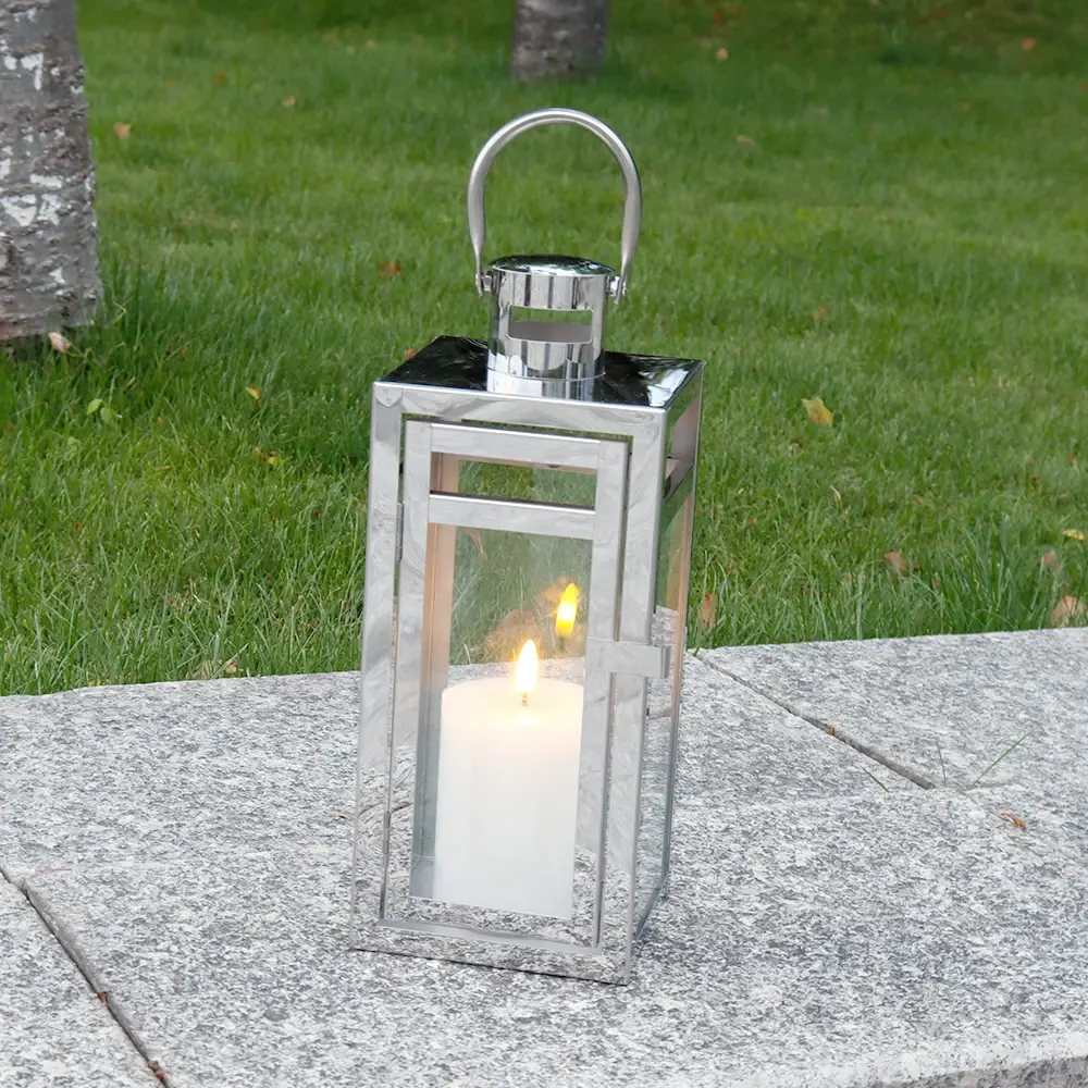 Outdoor Candle Holder Lantern 17.5*17.5*35cm Wholesale - NEW IMAGE 5