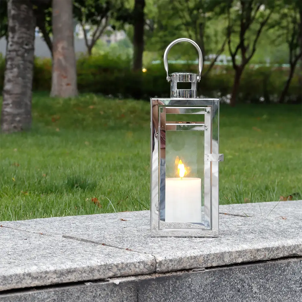 Outdoor Candle Holder Lantern 17.5*17.5*35cm Wholesale - NEW IMAGE 6