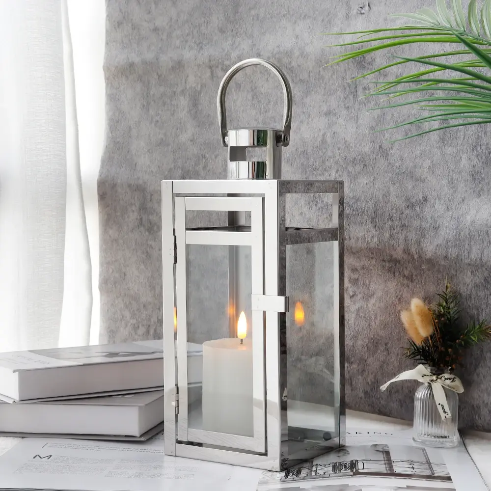 Outdoor Candle Holder Lantern 17.5*17.5*35cm Wholesale - NEW IMAGE 3