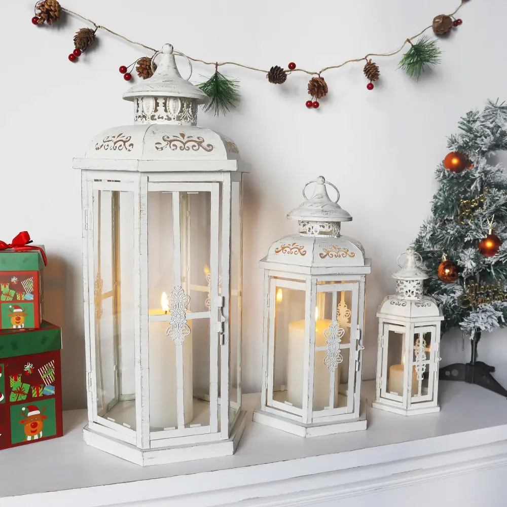 Christmas Candle Lantern Iron - - NEW IMAGE 4