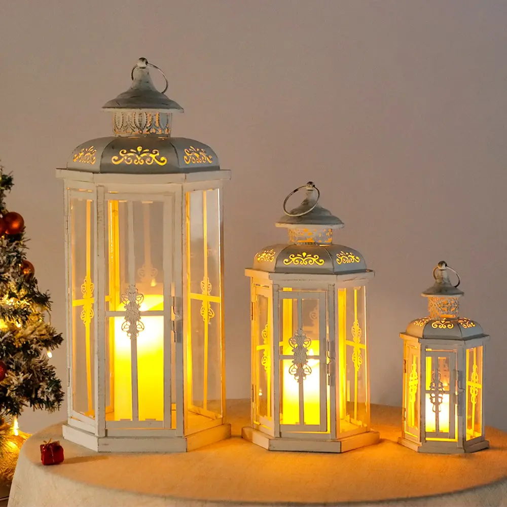 Christmas Candle Lantern Iron - - NEW IMAGE 7