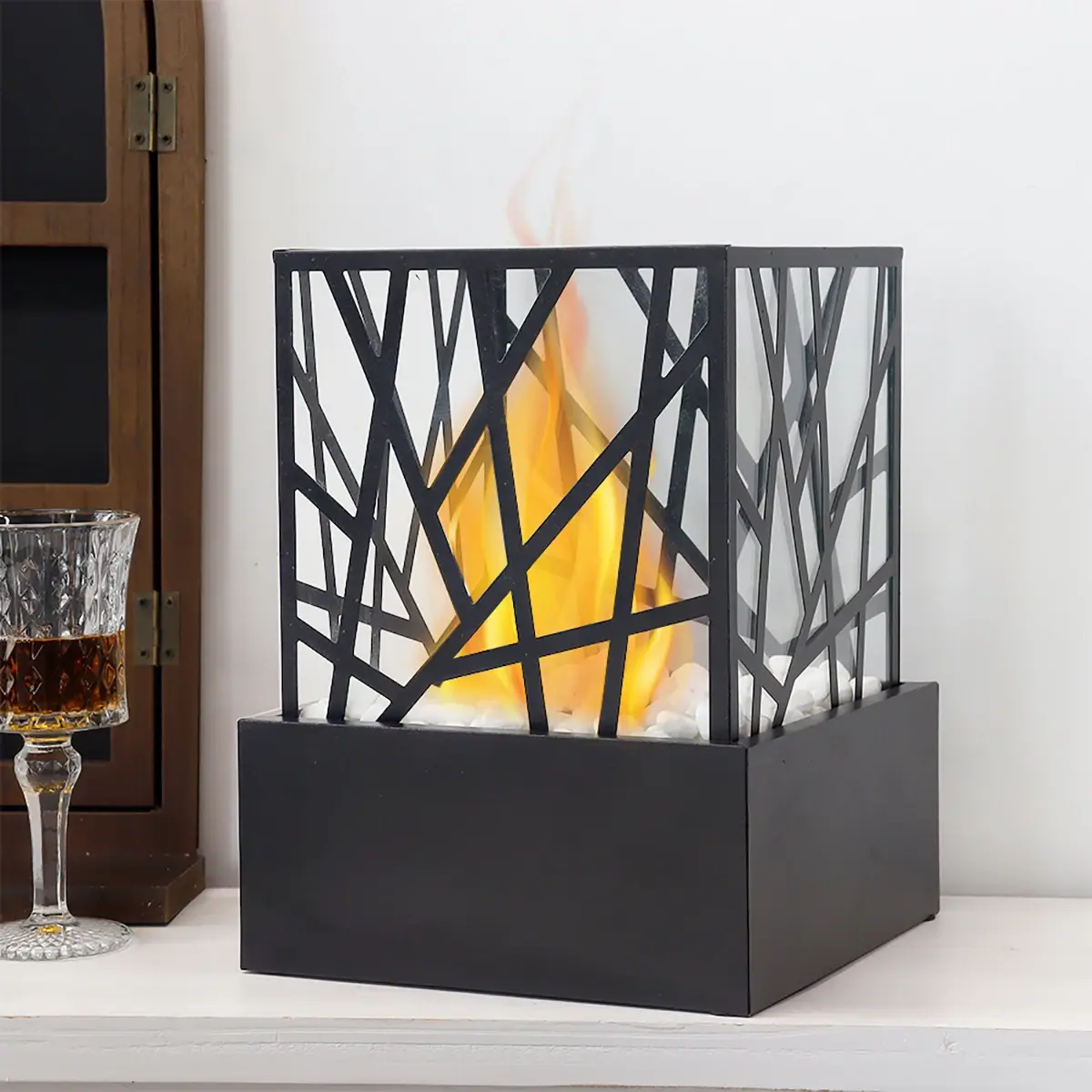 Indoor Tabletop Fireplace Dining Room Wholesale - NEW IMAGE 2